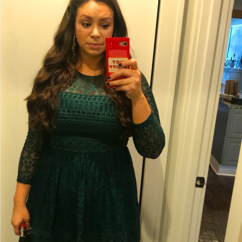 Dark green asos dress